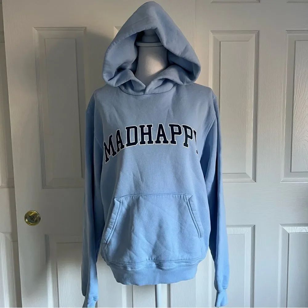 Madhappy Campus Cotton Unisex Hoodie Blue Small NEW